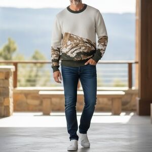 Cecany Men's Chunky Knit Pullover Sweater size 2X